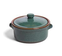 Amazing Cookware Terracotta Casserole Dish 1 Litre Peacock Green