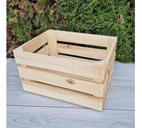Amazing crates Strong Rustic Burnt Smaller Storage Wooden Fruit Crates Box-Clean! (1, Natural)