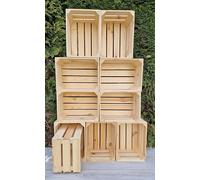 Amazing crates Strong Rustic Burnt Smaller Storage Wooden Fruit Crates Box-Clean! (Natural, 10)