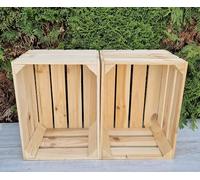 Amazing crates Strong Rustic Burnt Smaller Storage Wooden Fruit Crates Box-Clean! (Natural, 2)