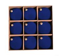 Amazing Decorative Ball Set with Sturdy Hoops Perfectly Designed For Easy Tree Hanging During the Holidays (blue)