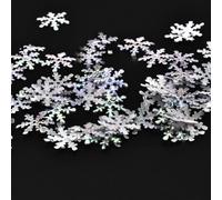 Amazing Decorative Pieces Charming Reusable Cloth Ornaments in the Shape of Beautiful 15mm Snowflakes (1.5cm White AB)