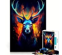 Amazing Deers Colorful 1000 Piece Puzzle For Teenagers Mind Skill Play Laser Cut for Flawless Fit Relaxing Indoor Group Activity (50x75cm)