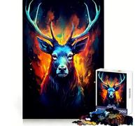 Amazing Deers Colorful Jigsaw Puzzle for Teenagers 1000 Pieces Brain Teasing Pleasant Leisure Smooth Edges Ideal Xmas Gift (50x75cm)