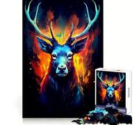 Amazing Deers Colorful Teenagers 1000 Pieces Puzzle Recall Power Restful Pleasure Precise Edges Bday Surprise (38x52cm)