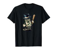 Amazing Dollar Bill with Top Hat and Baseball Bat Costume T-Shirt