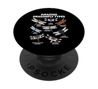 Amazing Dragonfly Types Educational Dragonfly Insect PopSockets Adhesive PopGrip