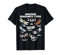 Amazing Dragonfly Types Educational Dragonfly Insect T-Shirt