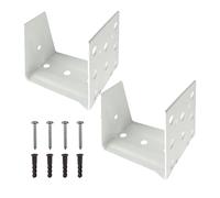 Amazing Drapery Hardware 2" Center Support Bracket for High Profile Headrail Blind, Durable Steel Brackets with Screws and Plugs - Fits 2" x 2 1/4" Headrail, 2 Pack - White