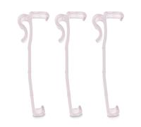 Amazing Drapery Hardware 3.25 Inch Clear Valance Clips for Top Blind Brands & Window Shades 3-Pack - Sturdy Plastic Brackets Ideal for Wood Faux Wo