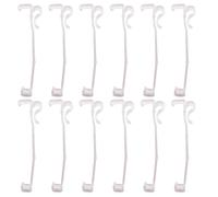 Amazing Drapery Hardware 3.5 Inch Clear Valance Clips for Top Blind Brands & Window Shades, 12-Pack - Sturdy Plastic Brackets, Ideal for Wood, Faux W
