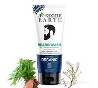 AMAzing EARTH 2 in 1 Beard Wash for Men - Shampoo + Conditioner for Hard Curly Beard with Bhringraj, Henna, Acacia & Argan Oil Certified Organic, Sulphate & Paraben Free, 100% Natural & Vegan - 100ml