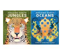 Amazing Earth Collection by Paul Daviz: Jungles & Oceans - Two Vibrant Explorations of Our Natural World with 10 Cardstock Models to Build (2-Book Set)