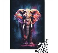 Amazing Elephant_2 1000 Piece Puzzle, Animal Theme Jigsaw, Relaxing Activity for Adults, 52x38cm/1000pcs
