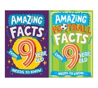 Amazing Facts Every 9 Year Old Needs to Know Collection: General Trivia & Amazing Football Facts - Two Illustrated Children's Books by Catherine Brereton & Caroline Rowlands (2-Book Set)