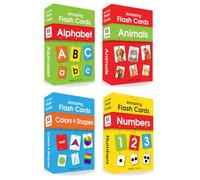 Amazing Flash Cards Set of 4 Boxes: Early Development of Preschool Toddler (220 Cards, Alphabet, Number, Animals, Colors And Shapes)