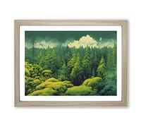 Amazing Forest Framed Print | A2 Oak Framed Wall Art | Ready to Hang | Modern Landscape Picture | Living Room Bedroom Lounge Office