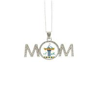 Amazing Funny Park Carousel Illustration Mothers Day Gift for Mom Nana Grandma Necklace Birthday Jewelry