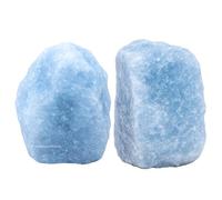 Amazing Gemstone 2 Pieces Blue Calcite Crystal for Sleep Raw Crystals and Healing Stones, Natural Rocks for Tumbling and DIY