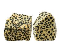 Amazing Gemstone 2 Pieces Dalmatian Jasper Raw Crystals and Healing Stones, Natural Rocks for Tumbling and DIY