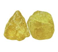 Amazing Gemstone 2 Pieces Lemon Quartz Raw Crystals and Healing Stones, Natural Rocks for Tumbling and DIY