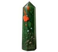 Amazing Gemstone African Bloodstone Crystal Towers ~ Natural Healing Point Obelisk for Reiki and Grid (3- Inch)