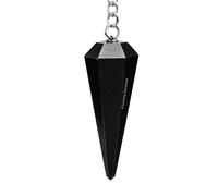 Amazing Gemstone Black Obsidian Crystal Pendulum for Divination - Certified Dowsing Crystalsfor Chakra BalancingMeditation