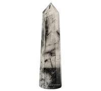 Amazing Gemstone Black Rutilated Quartz Crystal Towers ~ Natural Healing Point Obelisk for Reiki and Grid (2 to 3 INCH)