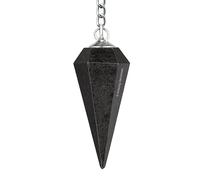 Amazing Gemstone Black Tourmaline Crystal Pendulum for Divination - Certified Dowsing Crystalsfor Chakra BalancingMeditation