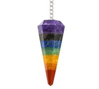 Amazing Gemstone Chakra Crystal Pendulum for Divination - Certified Dowsing Crystalsfor Chakra BalancingMeditation