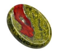 Amazing Gemstone Dragon Bloodstone Worry Stone Crystals and Healing Stones - for Stress Relief Gifts Piedra Crystal Fidget Unique Stocking Stuffers Birthday Women, Men