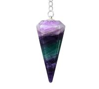 Amazing Gemstone Fluorite Crystal Pendulum for Divination - Certified Dowsing Crystalsfor Chakra BalancingMeditation