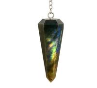 Amazing Gemstone Labradorite Crystal Pendulum for Divination - Certified Dowsing Crystalsfor Chakra BalancingMeditation