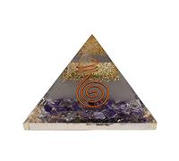 Amazing Gemstone Large Orgone Pyramid | Glow in Dark Amethyst Pyramid Crystal | Orgonite Pyramid | Organ Pyramids Positive Energy Healing