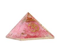 Amazing Gemstone Large Orgone Pyramid | Rose Quartz Pyramid Crystal | Holistic OM Orgonite Pyramid | Organ Pyramids Positive Energy Healing