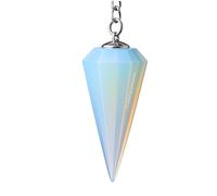 Amazing Gemstone Opalite Crystal Pendulum for Divination - Certified Dowsing Crystalsfor Chakra BalancingMeditation