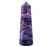 Amazing Gemstone Purple Fluorite Crystal Towers ~ Natural Healing Point Obelisk for Reiki and Grid (2 to 3 INCH)