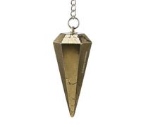 Amazing Gemstone Pyrite Crystal Pendulum for Divination - Certified Dowsing Crystalsfor Chakra BalancingMeditation