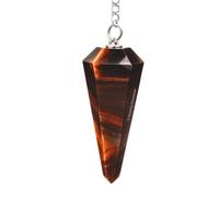 Amazing Gemstone Red Tiger Eye Crystal Pendulum for Divination - Certified Dowsing Crystalsfor Chakra BalancingMeditation