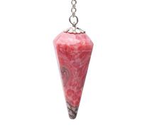 Amazing Gemstone Rhodochrosite Crystal Pendulum for Divination - Certified Dowsing Crystals, Healing Stones for Chakra Balancing, Meditation - Enhance Reiki Spiritual Growth