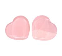 Amazing Gemstone Rose Quartz Crystal Heart Stone (Pack of 2) - Premium Crystal Gifts for Stress Relief and Meditation, Natural Rose Quartz Crystal stone for Spiritual Growth and Positive Energy