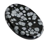 Amazing Gemstone Snowflake Obsidian Worry Stone Crystals and Healing Stones - for Stress Relief Gifts Piedra Crystal Fidget Unique Stocking Stuffers Birthday Women, Men