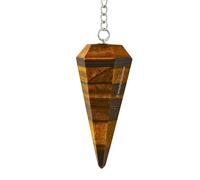Amazing Gemstone Tiger Eye Crystal Pendulum for Divination - Certified Dowsing Crystalsfor Chakra BalancingMeditation