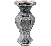 Amazing Gift Large Silver Sparkle Flower Vase - Handcrafted Crushed Diamond Ceramic Sculpture for Glittering Mirrored Centerpieces - Stunning 30 cm Floral Display