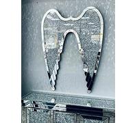Amazing Gift Mirrored Diamond wings Crushed Crystal Mirror Diamond Wall Art Love Home Bling Sparkly 40 * 60 cms