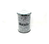 Amazing Gift Silver Diamond Crushed Biscuit Canister Jar Tin Kitchen Storage Silver Trimmings Crystal Filled