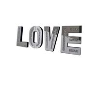Amazing Gift Sparkling Diamond LOVE Letters Mirrored Glass Wall Art with Crushed Crystal Accents, Wall Mounted Crystal Hung Art For Home Office Living Room Decoration, silver- 50cm x 30cm