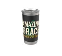Amazing Grace Changed Everything Christian Faith Design Stainless Steel Insulated Tumbler