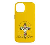 Amazing Grace Christian Cross With White Flowers Case for iPhone 14