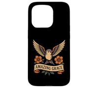 AMAZING GRACE - Christian Hymn - Swallow Bird Flowers Case for iPhone 15 Pro